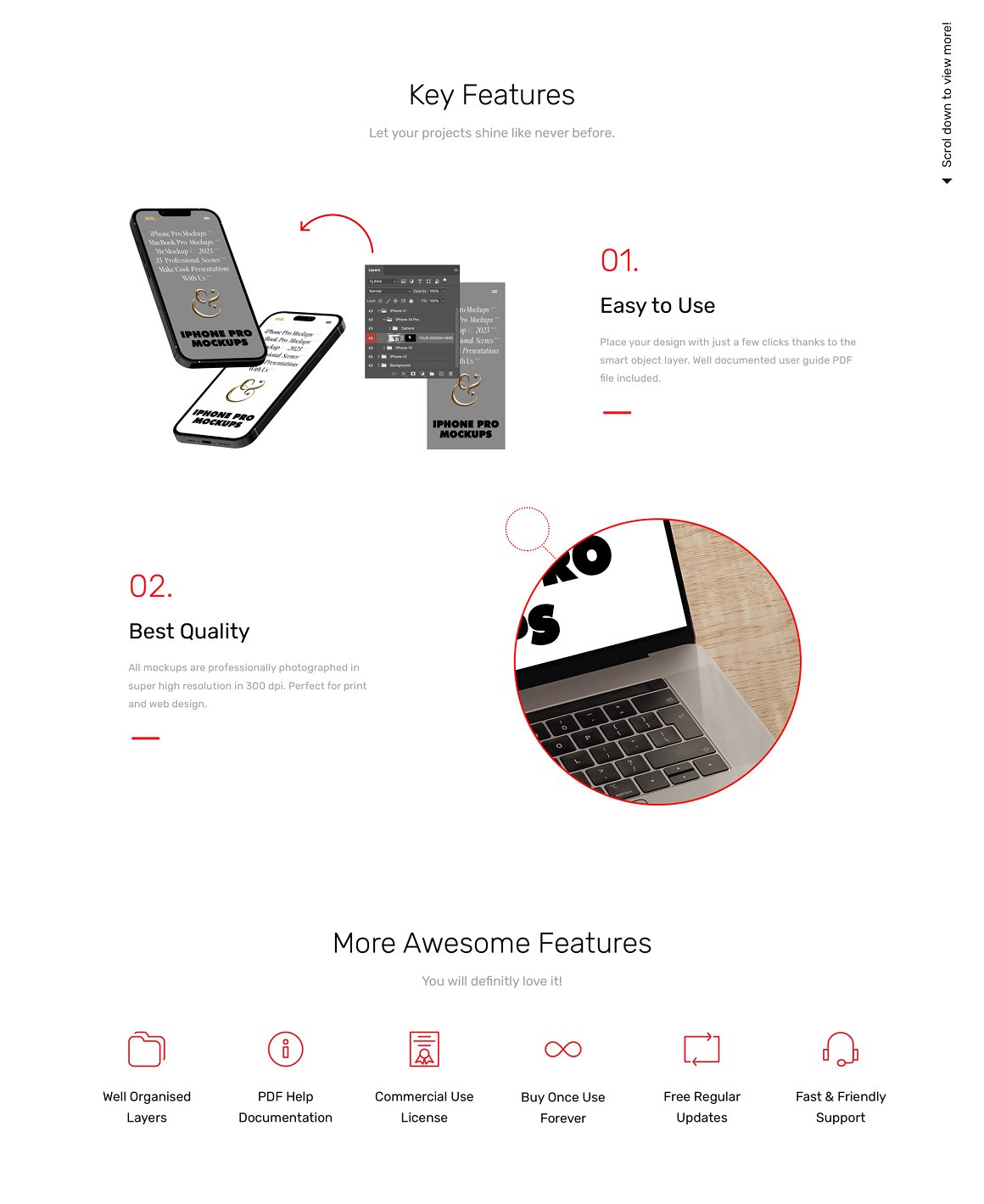 35款高级苹果iPhone 15 Pro手机MacBook笔记本电脑屏幕演示PSD样机模板 Device Mockups – iPhone and MacBook . sucaiwan.com