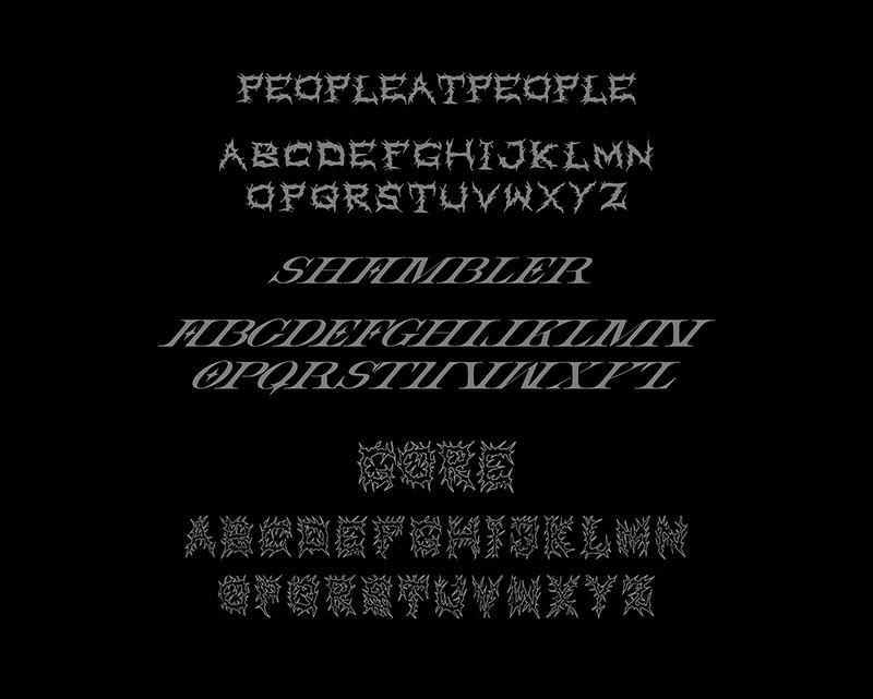 15款朋克摇滚风酸性英文字体合集 设计素材 sucaiwan.com