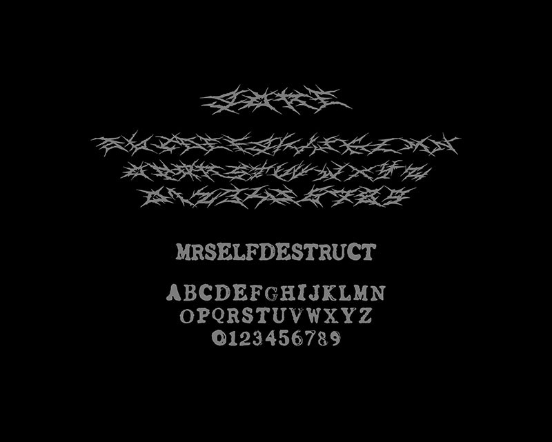 15款朋克摇滚风酸性英文字体合集 设计素材 sucaiwan.com