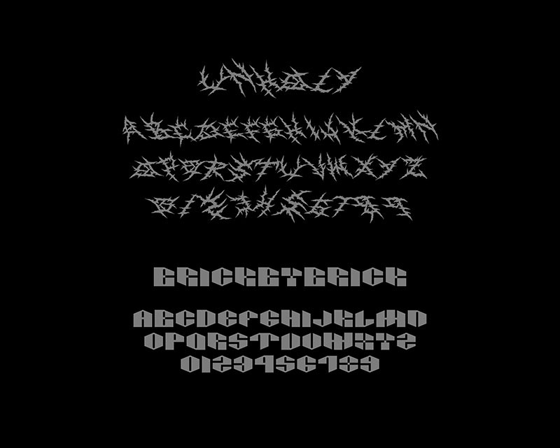 15款朋克摇滚风酸性英文字体合集 设计素材 sucaiwan.com