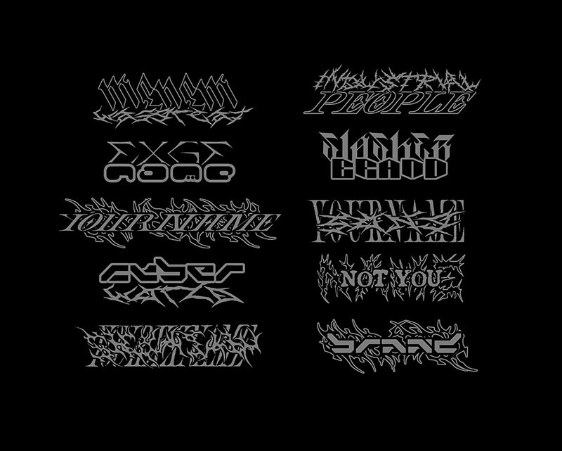 15款朋克摇滚风酸性英文字体合集 设计素材 sucaiwan.com