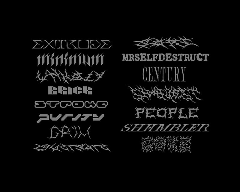 15款朋克摇滚风酸性英文字体合集 设计素材 sucaiwan.com