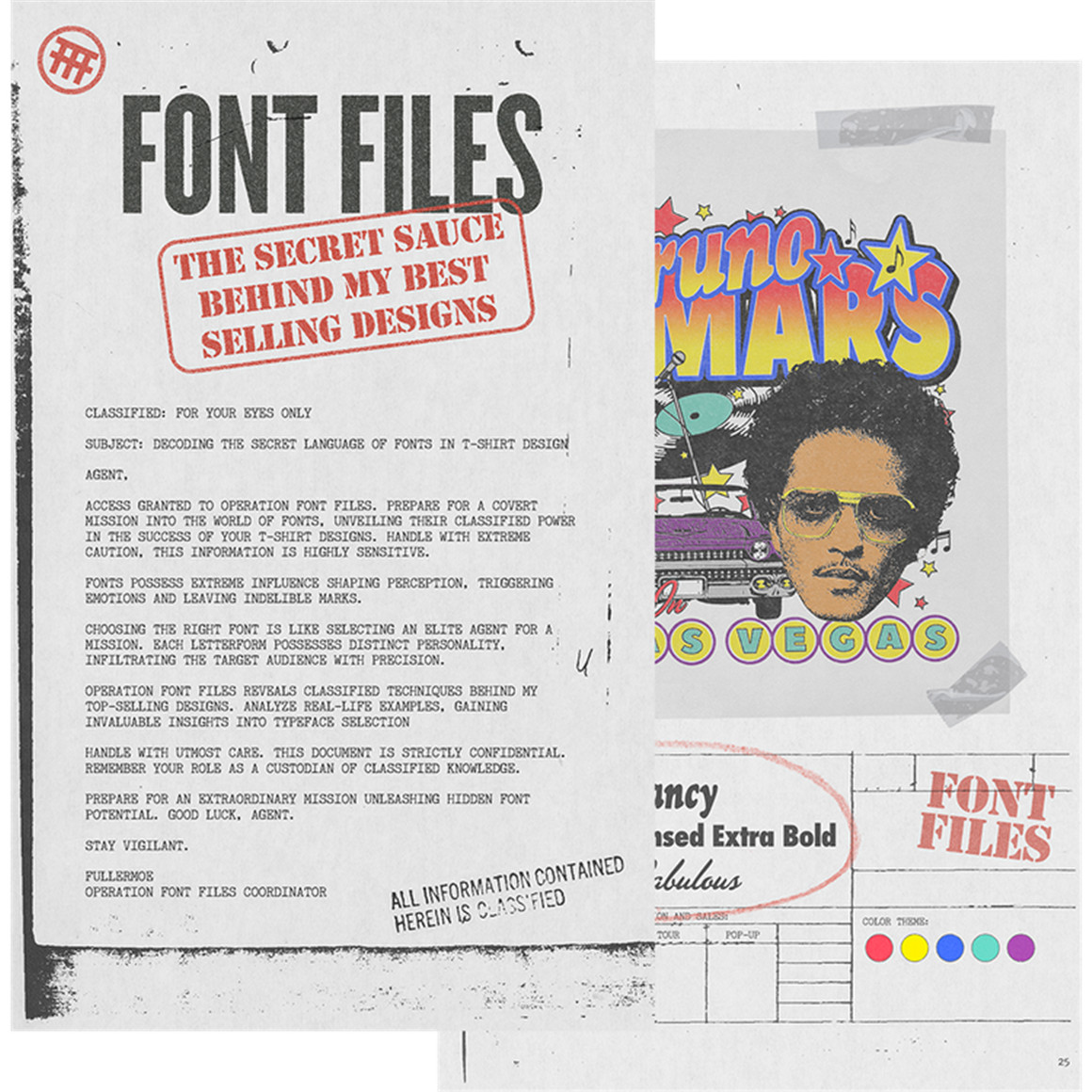FULLERMOE 潮流复古封面标题文本服装设计图形字体布局说明PDF Font Files 设计素材 sucaiwan.com