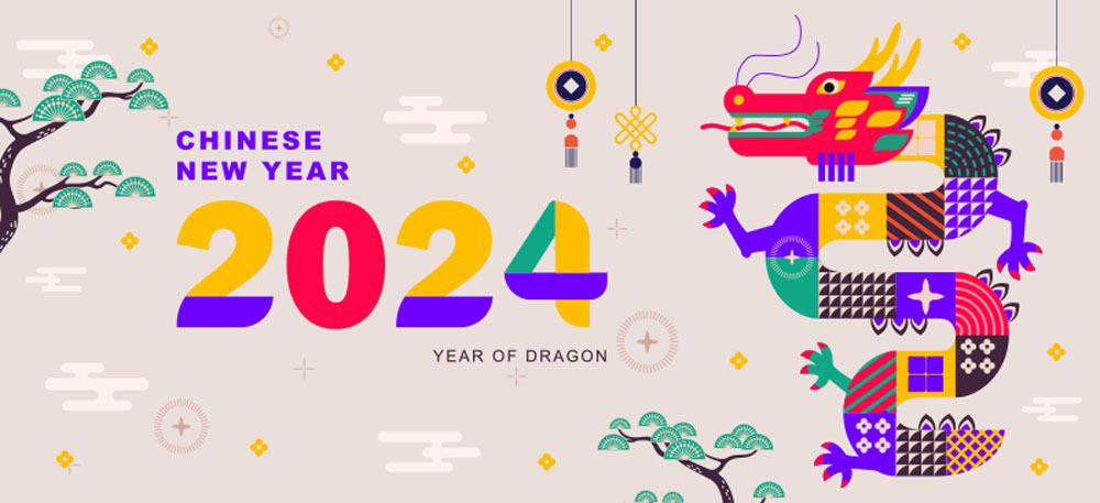 15套2024龙年元旦春节海报横幅矢量素材 . sucaiwan.com