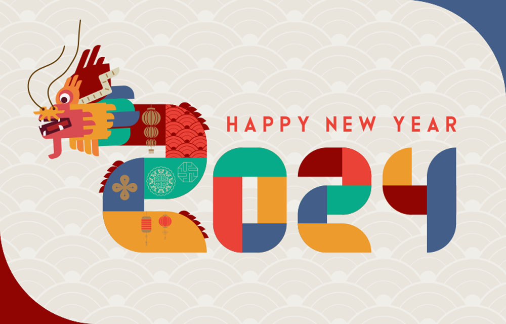 15套2024龙年元旦春节海报横幅矢量素材 . sucaiwan.com