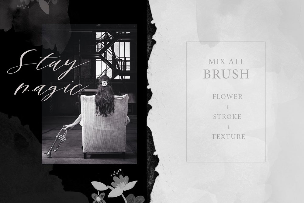 80款花卉花环纹理PS笔刷 笔刷资源 sucaiwan.com