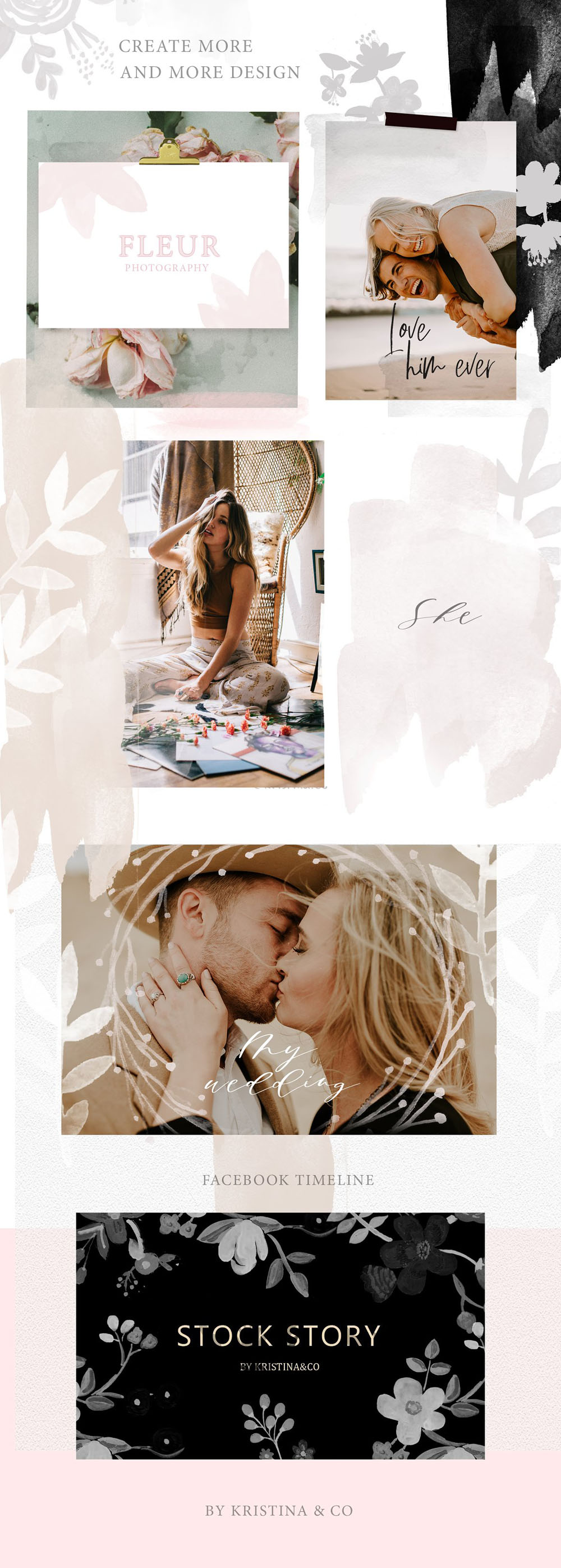 80款花卉花环纹理PS笔刷 笔刷资源 sucaiwan.com