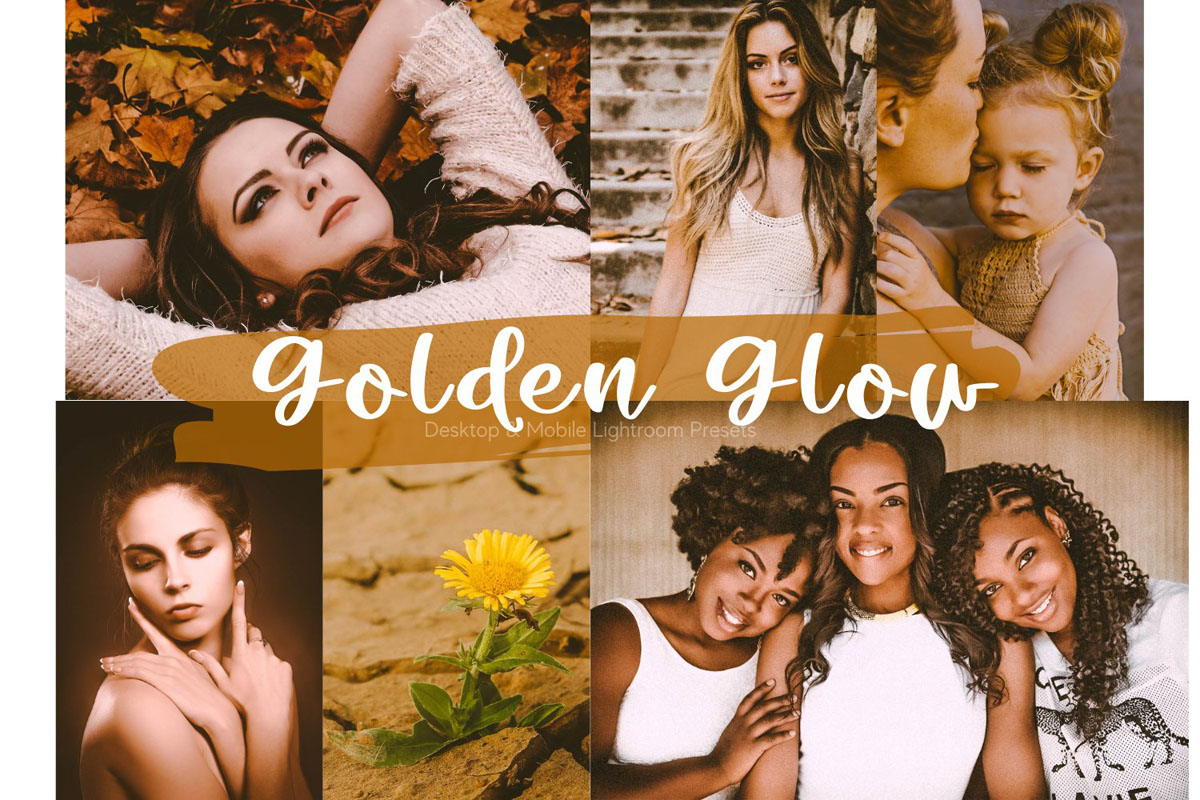 10款暖金色发光Lightroom预设 APP UI sucaiwan.com