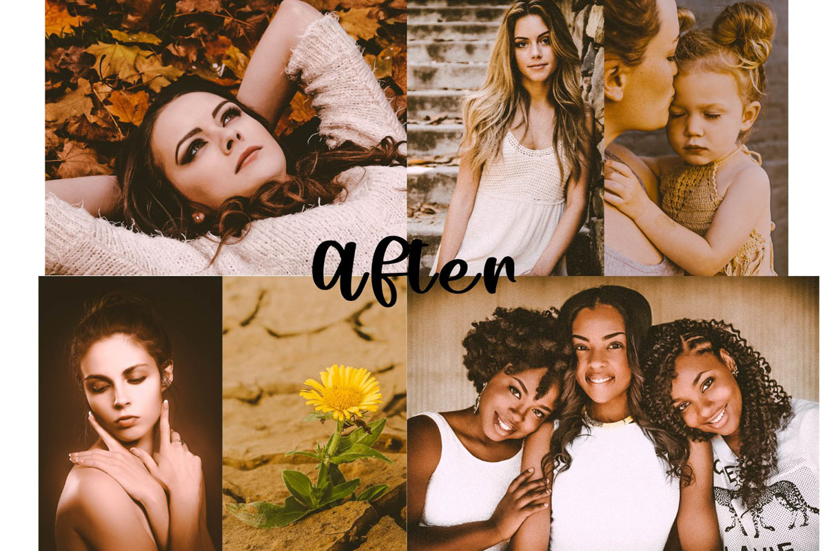 10款暖金色发光Lightroom预设 APP UI sucaiwan.com