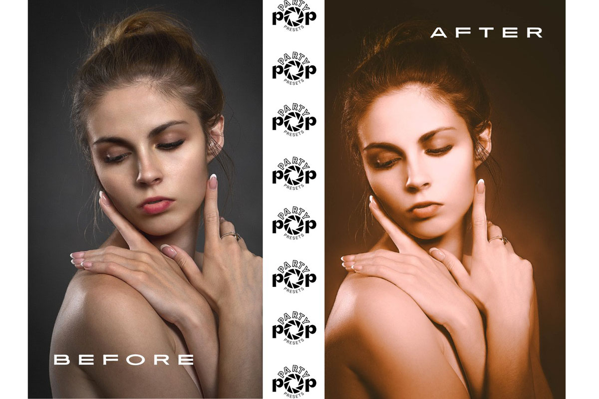 10款暖金色发光Lightroom预设 APP UI sucaiwan.com