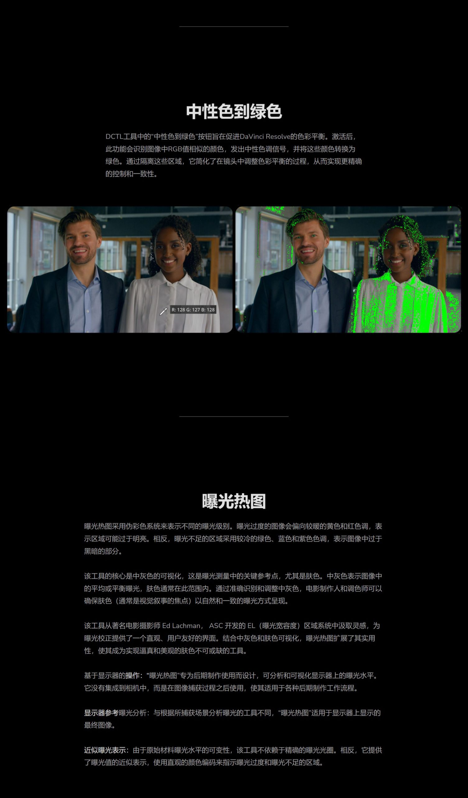 Mononodes - UTILITY DCTLS 完美肤色死黑曝光白平衡皮肤线裁剪校正DCTL达芬奇调色插件 插件预设 sucaiwan.com