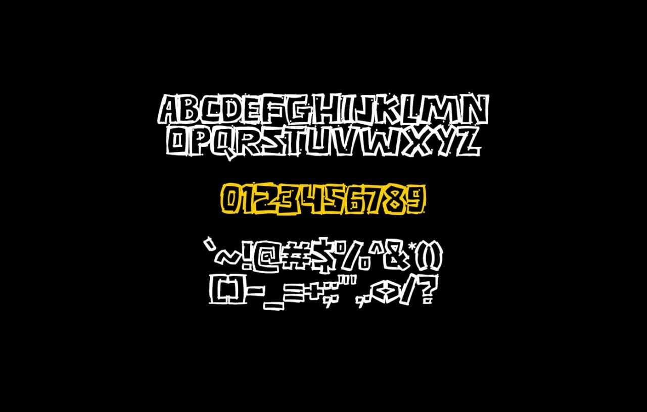 Xshow涂鸦英文字体，免费可商用 设计素材 sucaiwan.com