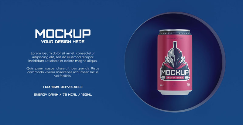 59款易拉罐铝制饮料罐包装设计PSD智能贴图样机 样机素材 sucaiwan.com