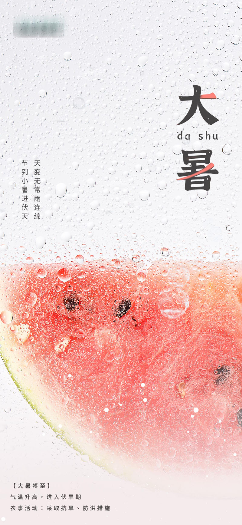 102款24节气大暑夏季宣传海报插图PSD海报展板 设计素材 sucaiwan.com