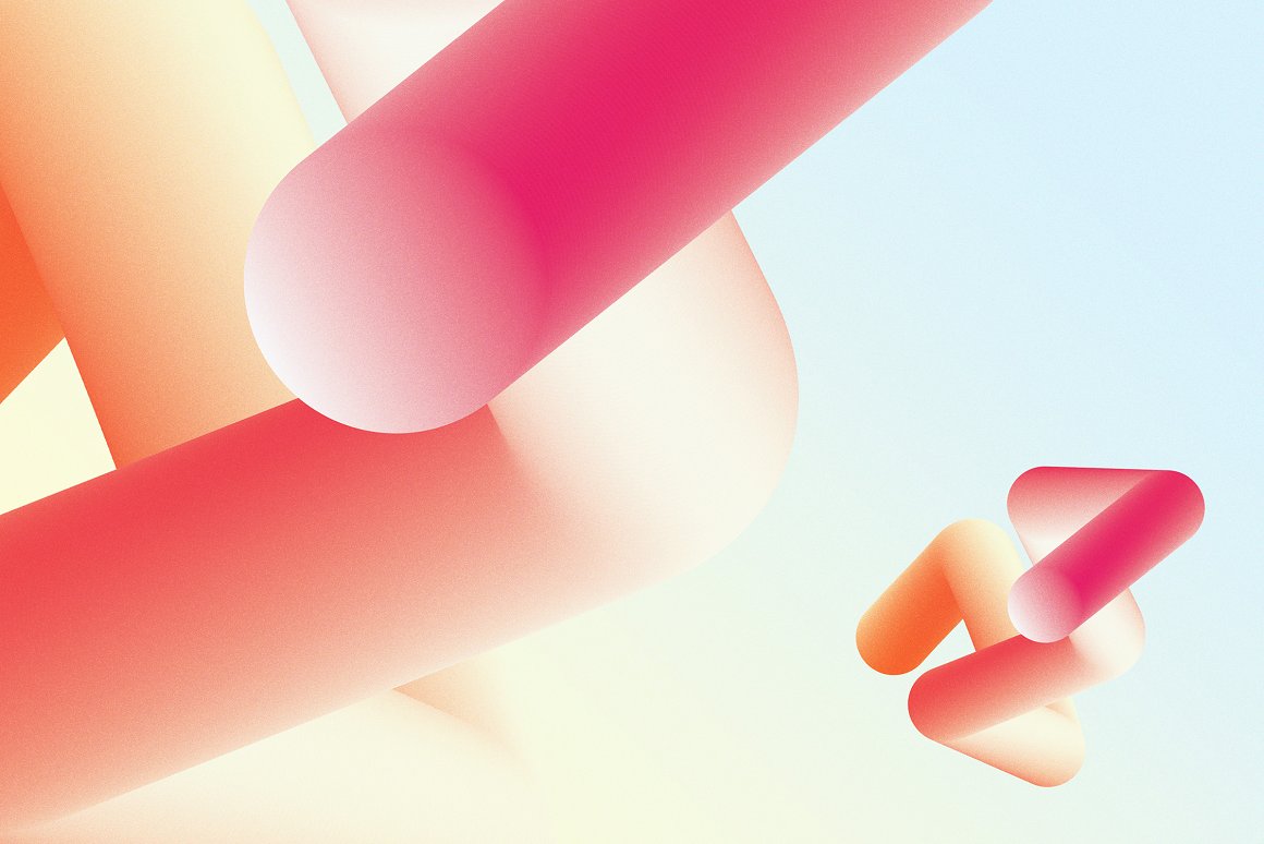 166款未来超现实主义抽象3D立体几何噪点渐变背景图片设计素材合集 Blender – Gradient Blends Collection . sucaiwan.com