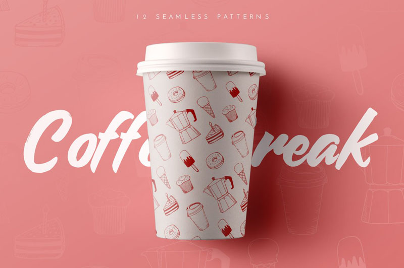 130+餐饮料理矢量插图和无缝图案 APP UI 第8张-素材湾丨精选海外优质设计素材资源 130+餐饮料理矢量插图和无缝图案 APP UI sucaiwan.com