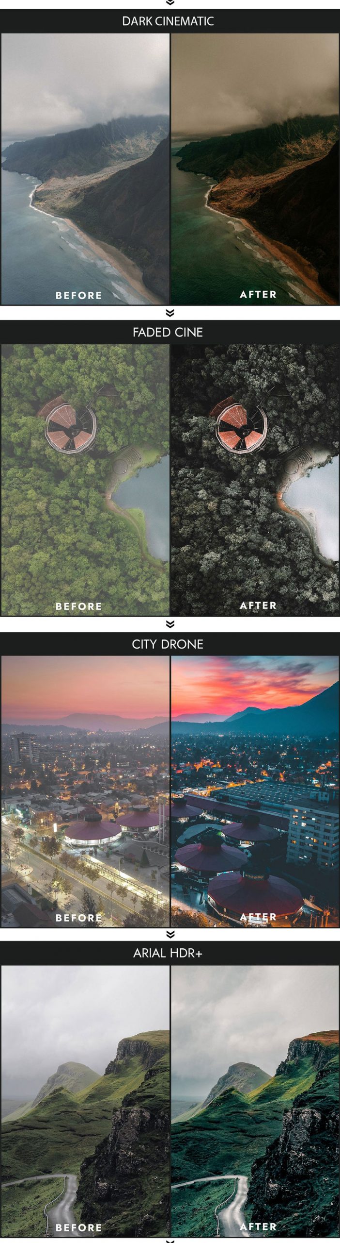 TheLutbay 无人机航拍调色预设LUTS套装+LR预设 DRONE BUNDLE 插件预设 第4张-素材湾丨精选海外优质设计素材资源 TheLutbay 无人机航拍调色预设LUTS套装+LR预设 DRONE BUNDLE 插件预设 sucaiwan.com