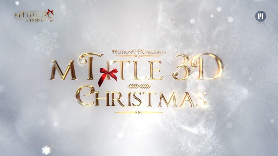 FCPX插件：15个圣诞节日主题3D三维文字标题动画预设 MotionVFX – mTitle 3D Christmas 插件预设 sucaiwan.com