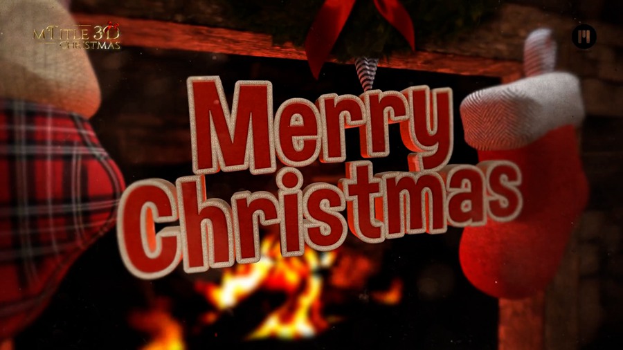 FCPX插件：15个圣诞节日主题3D三维文字标题动画预设 MotionVFX – mTitle 3D Christmas 插件预设 sucaiwan.com