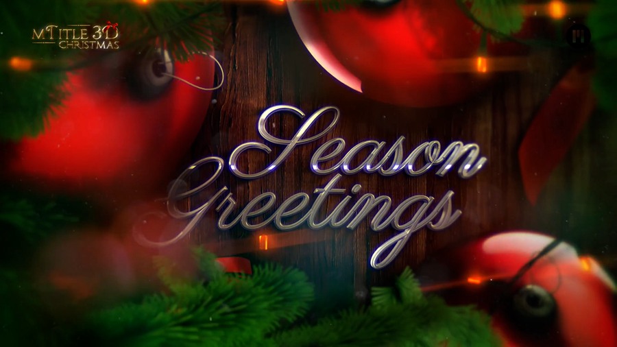 FCPX插件：15个圣诞节日主题3D三维文字标题动画预设 MotionVFX – mTitle 3D Christmas 插件预设 sucaiwan.com