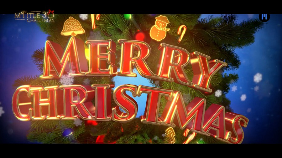 FCPX插件：15个圣诞节日主题3D三维文字标题动画预设 MotionVFX – mTitle 3D Christmas 插件预设 sucaiwan.com