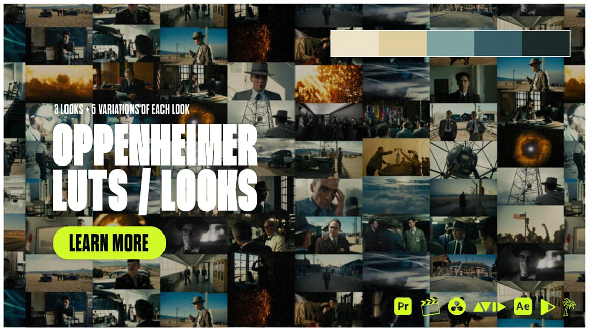 《奥本海默》真实紧迫感电影美学色彩分级LUT调色预设 Tropic Colour - Oppenheimer looks 插件预设 第4张-素材湾丨精选海外优质设计素材资源 《奥本海默》真实紧迫感电影美学色彩分级LUT调色预设 Tropic Colour - Oppenheimer looks 插件预设 sucaiwan.com
