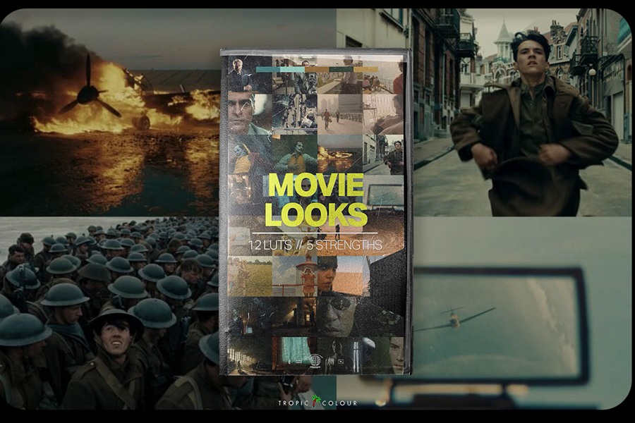 Tropiccolour 12个模拟好莱坞热门经典电影级大片外观LUT调色预设 MOVIE LOOKS 插件预设 sucaiwan.com