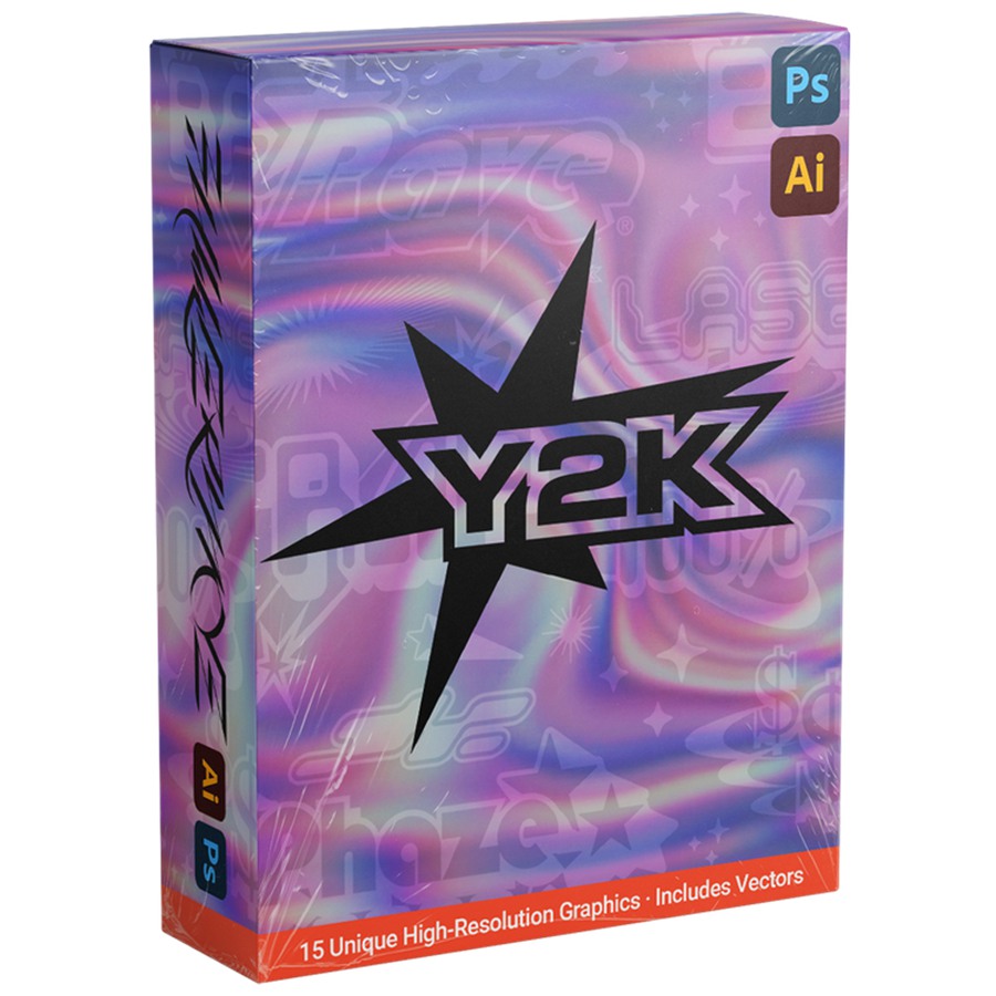 Fullermoe 千禧年Y2K风格彩虹色铬霓虹发光文本样式包 插件预设 第2张-素材湾丨精选海外优质设计素材资源 Fullermoe 千禧年Y2K风格彩虹色铬霓虹发光文本样式包 插件预设 sucaiwan.com