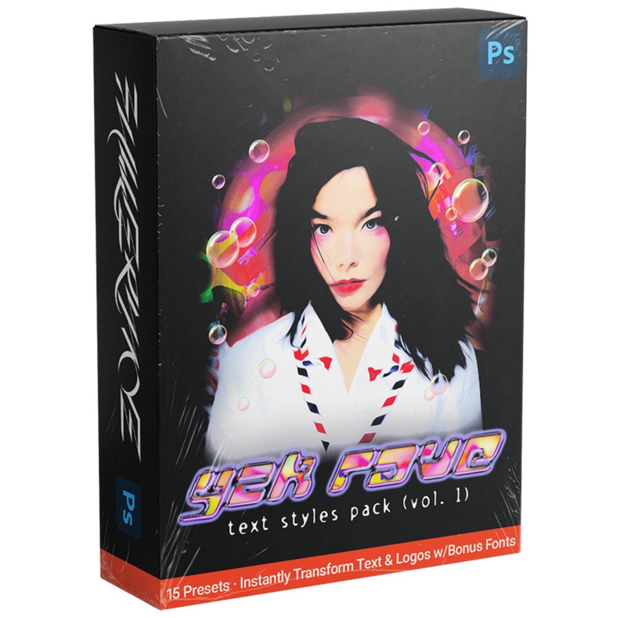 Fullermoe 千禧年Y2K风格彩虹色铬霓虹发光文本样式包 插件预设 第3张-素材湾丨精选海外优质设计素材资源 Fullermoe 千禧年Y2K风格彩虹色铬霓虹发光文本样式包 插件预设 sucaiwan.com