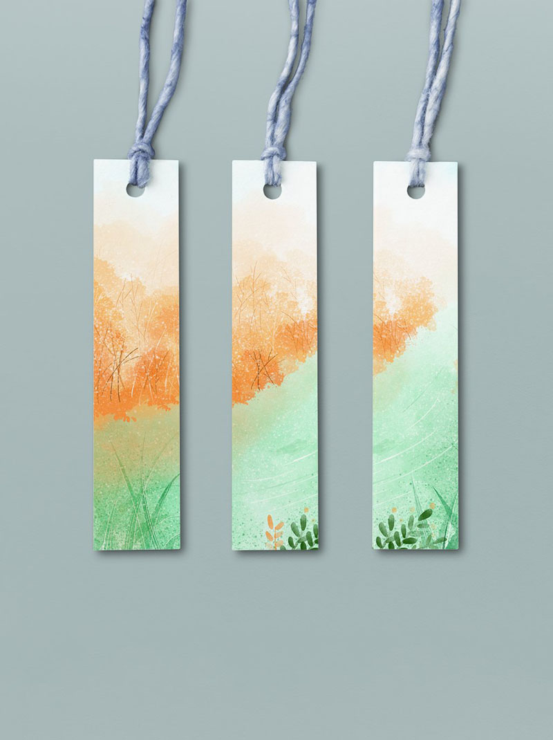 17款品牌书签标签卡片吊牌文创智能贴图样机PSD模板 样机素材 sucaiwan.com