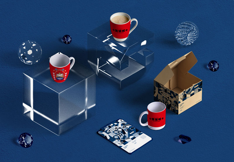 10款文创品牌科技展台效果瓷器耳机环保袋样机贴图PSD模型 样机素材 sucaiwan.com