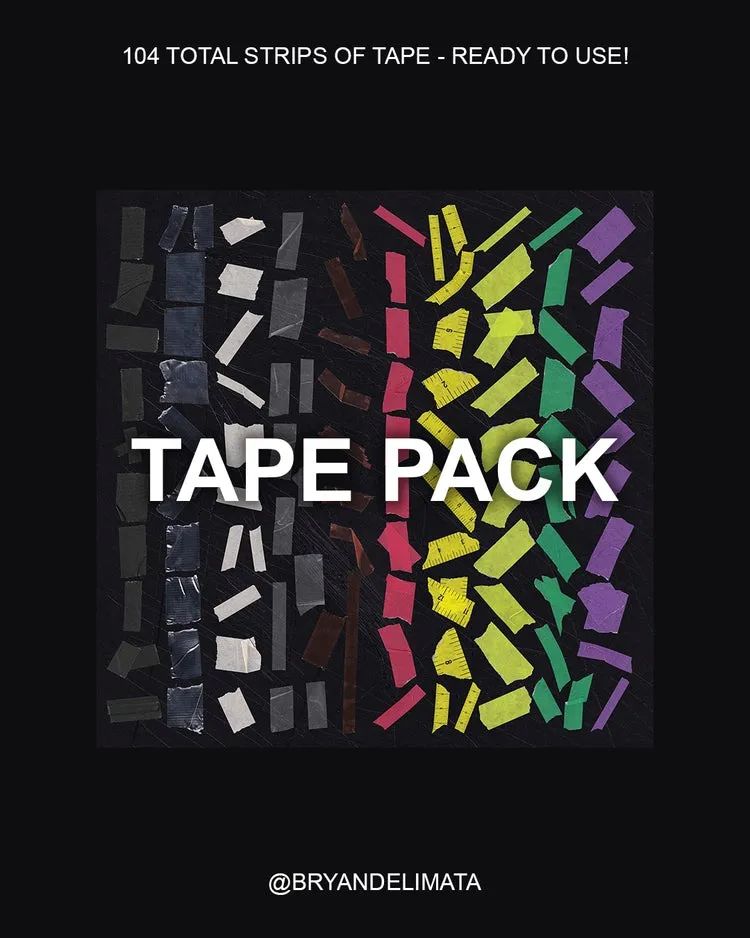 220多种纸张胶带撕裂折叠条拖放资产纹理包PNG素材 BRYAN DELIMATA V2 图片素材 sucaiwan.com