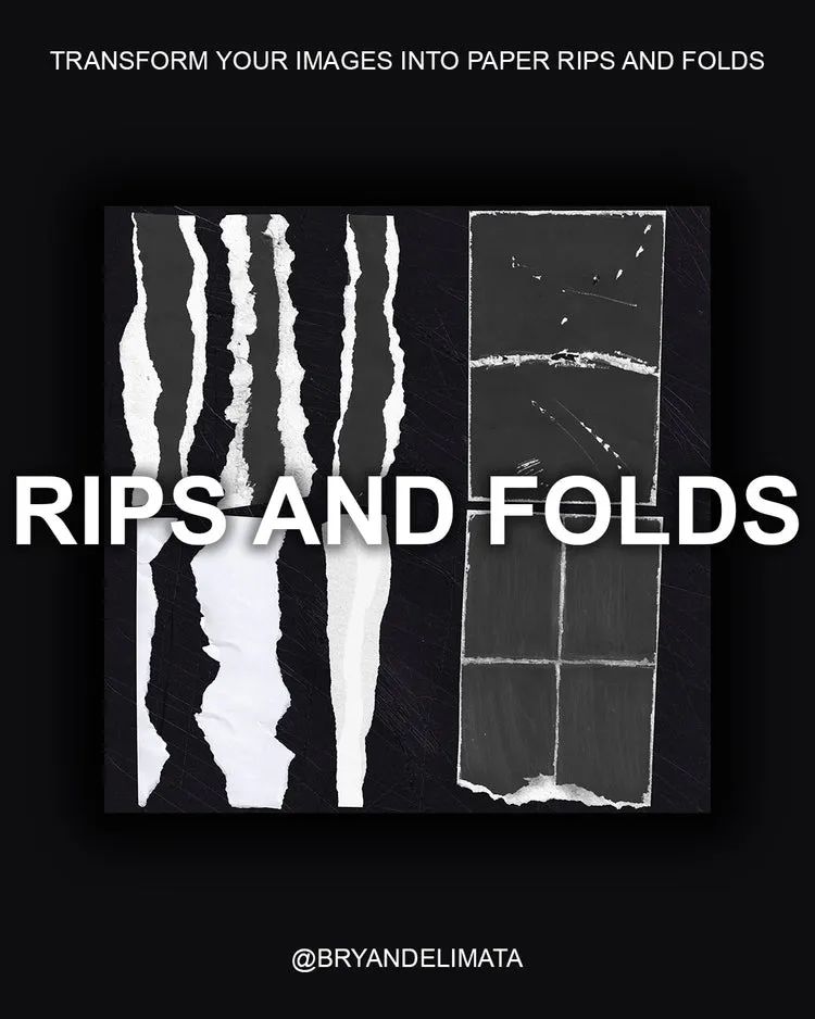 220多种纸张胶带撕裂折叠条拖放资产纹理包PNG素材 BRYAN DELIMATA V2 图片素材 sucaiwan.com