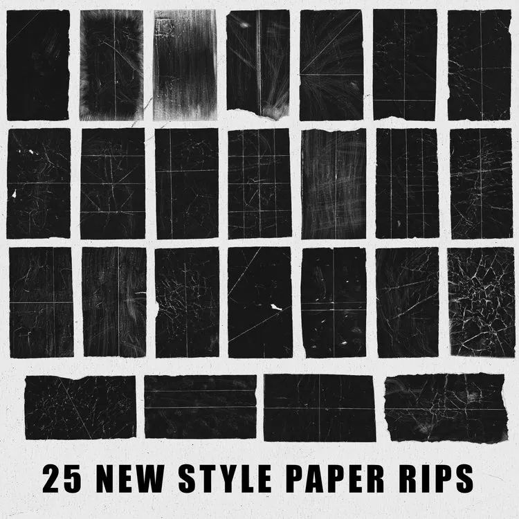 220多种纸张胶带撕裂折叠条拖放资产纹理包PNG素材 BRYAN DELIMATA V2 图片素材 sucaiwan.com