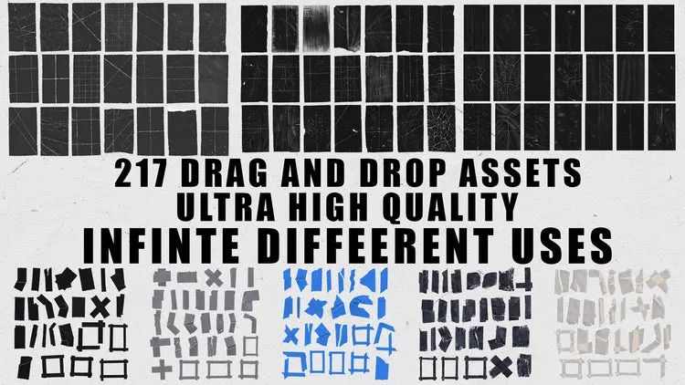 220多种纸张胶带撕裂折叠条拖放资产纹理包PNG素材 BRYAN DELIMATA V2 图片素材 sucaiwan.com