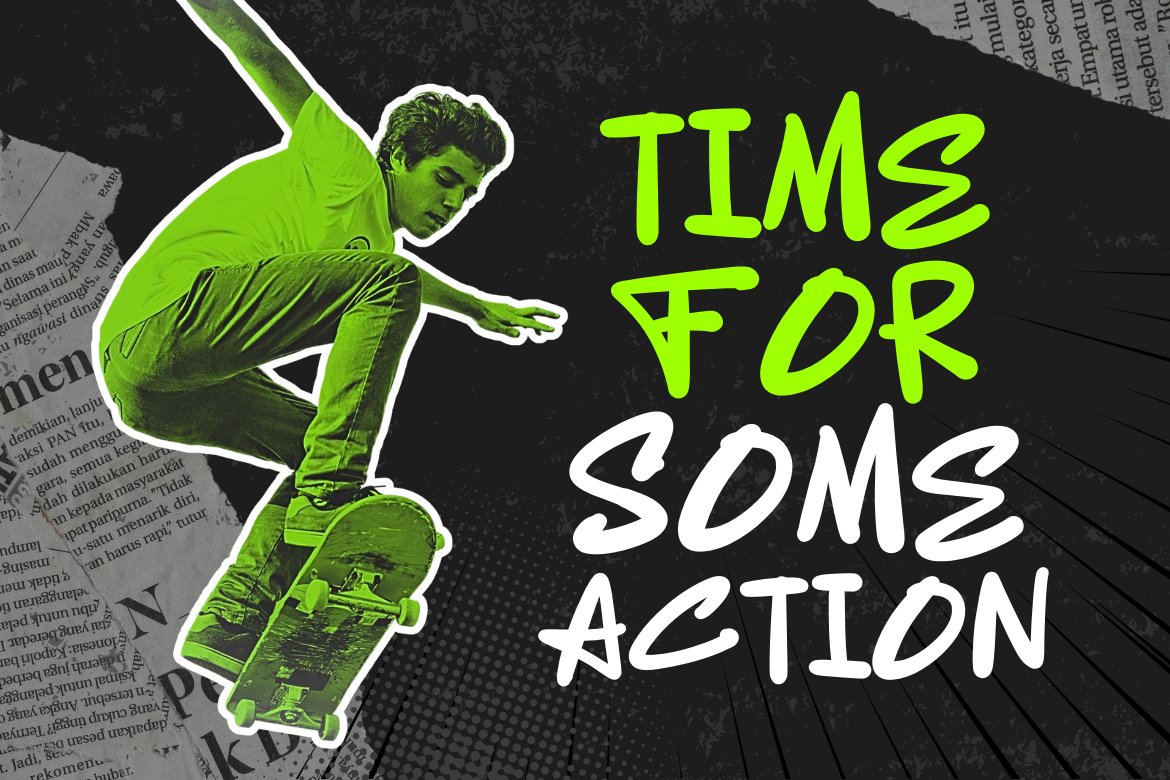 英文字体：嘻哈街头涂鸦手绘手写复古老式T恤包装标题LOGO设计安装包 . sucaiwan.com