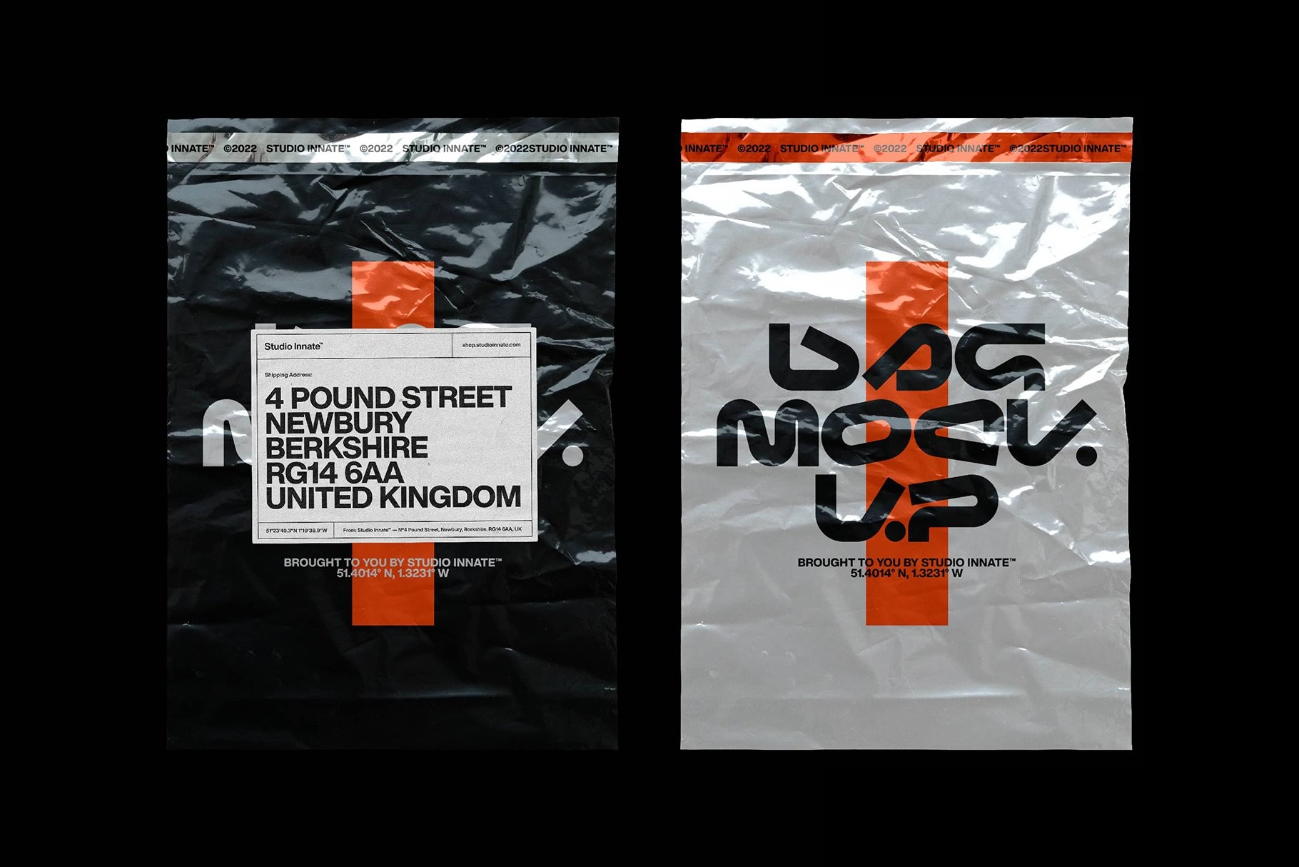 潮流帆布袋快递包装袋设计样机模板PSD 样机素材 sucaiwan.com