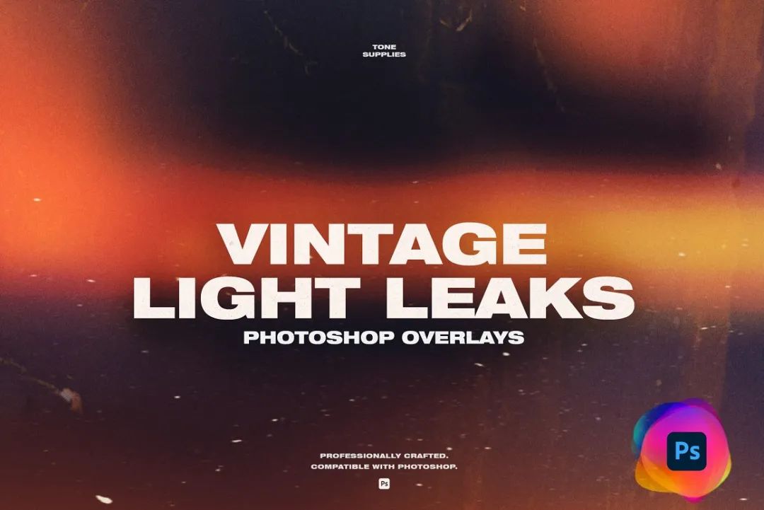 TONE SUPPLIES 60个复古电影专业漏光模拟手工制作专业叠加图片素材 60 Retro Analog Light Leak Overlays 图片素材 sucaiwan.com