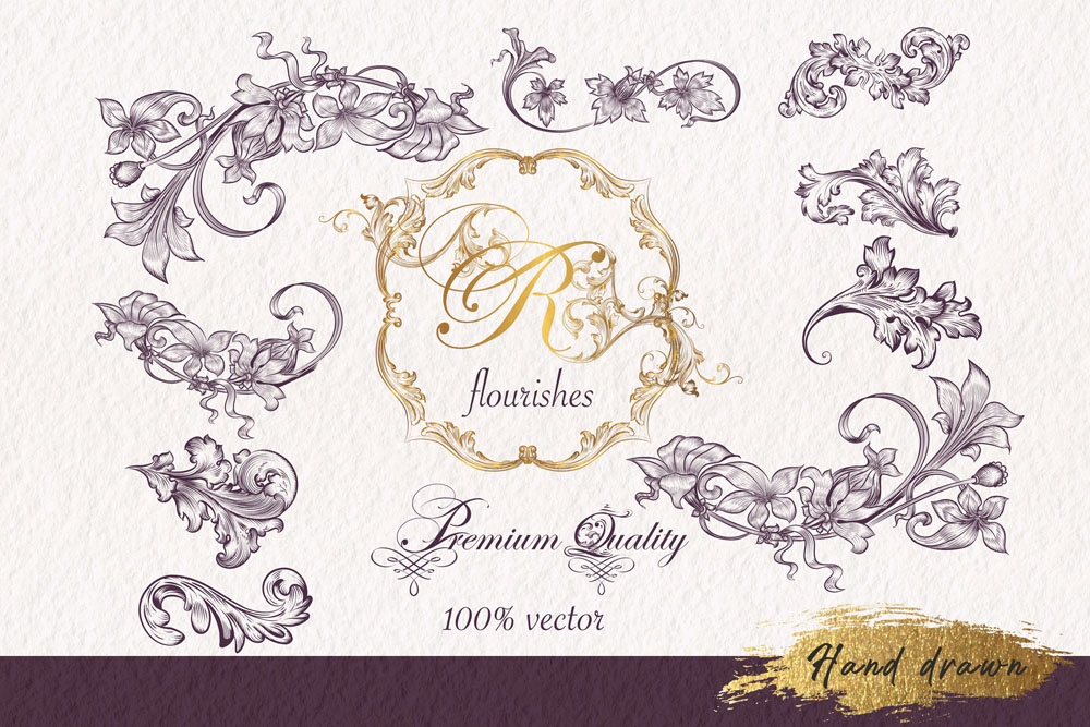 14款高端花卉装饰图案PNG免抠图/AI/EPS矢量素材 图片素材 第1张-素材湾丨精选海外优质设计素材资源 14款高端花卉装饰图案PNG免抠图/AI/EPS矢量素材 图片素材 sucaiwan.com