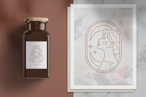 线性抽象女性艺术插图矢量素材 图片素材 sucaiwan.com