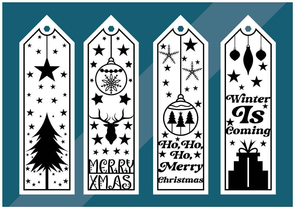 5套圣诞节风格书签矢量素材 图片素材 sucaiwan.com