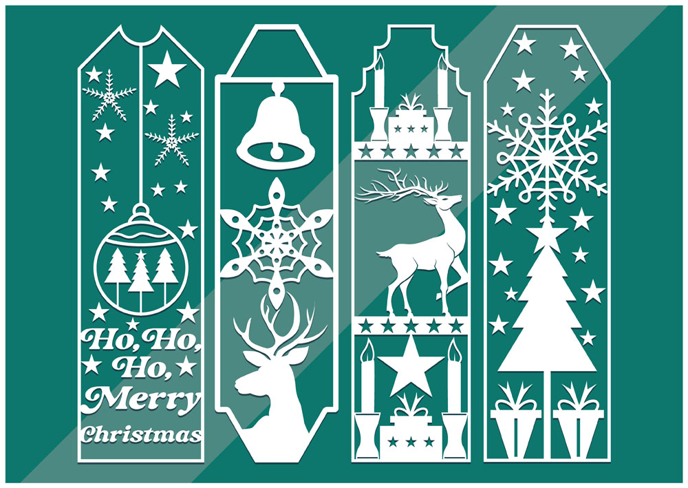 5套圣诞节风格书签矢量素材 图片素材 sucaiwan.com