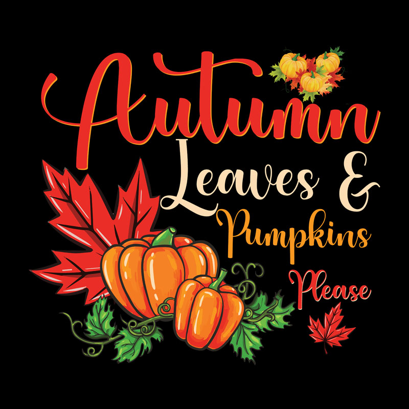 7款你好,秋天T恤印染图案矢量素材 图片素材 sucaiwan.com