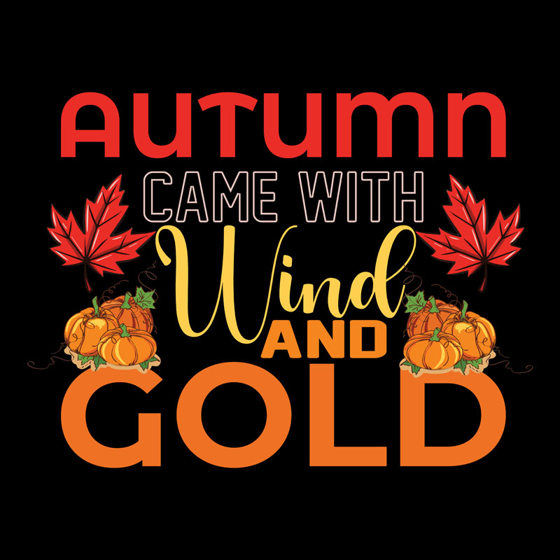 7款你好,秋天T恤印染图案矢量素材 图片素材 sucaiwan.com