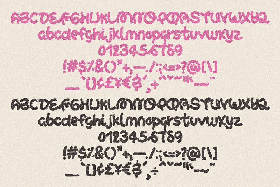 英文字体:90年代复古Y2K千禧艺术气泡趣味流体软糖涂鸦手写字体 Curly Wurly Retro Display Bubble 设计素材 第4张-素材湾丨精选海外优质设计素材资源 英文字体:90年代复古Y2K千禧艺术气泡趣味流体软糖涂鸦手写字体 Curly Wurly Retro Display Bubble 设计素材 sucaiwan.com