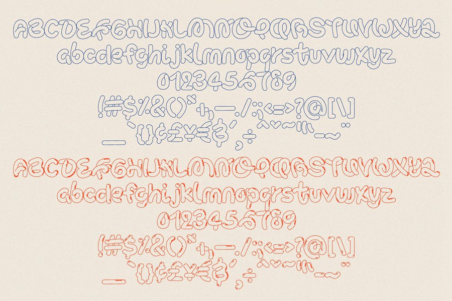 英文字体:90年代复古Y2K千禧艺术气泡趣味流体软糖涂鸦手写字体 Curly Wurly Retro Display Bubble 设计素材 第5张-素材湾丨精选海外优质设计素材资源 英文字体:90年代复古Y2K千禧艺术气泡趣味流体软糖涂鸦手写字体 Curly Wurly Retro Display Bubble 设计素材 sucaiwan.com