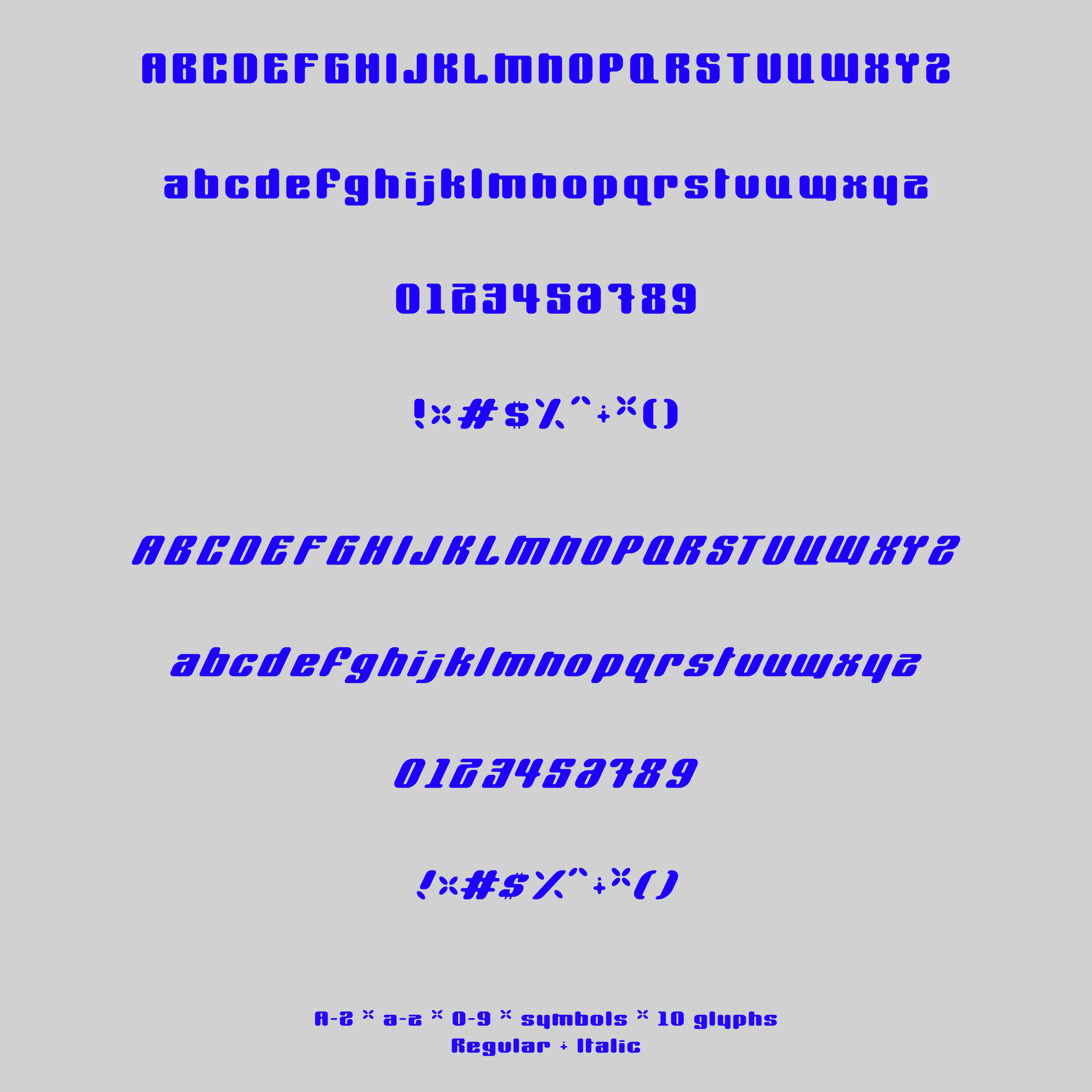 Hvnter 90年代复古Y2K灵感字体符号 SUPERSONIQ TYPEFACE 设计素材 sucaiwan.com