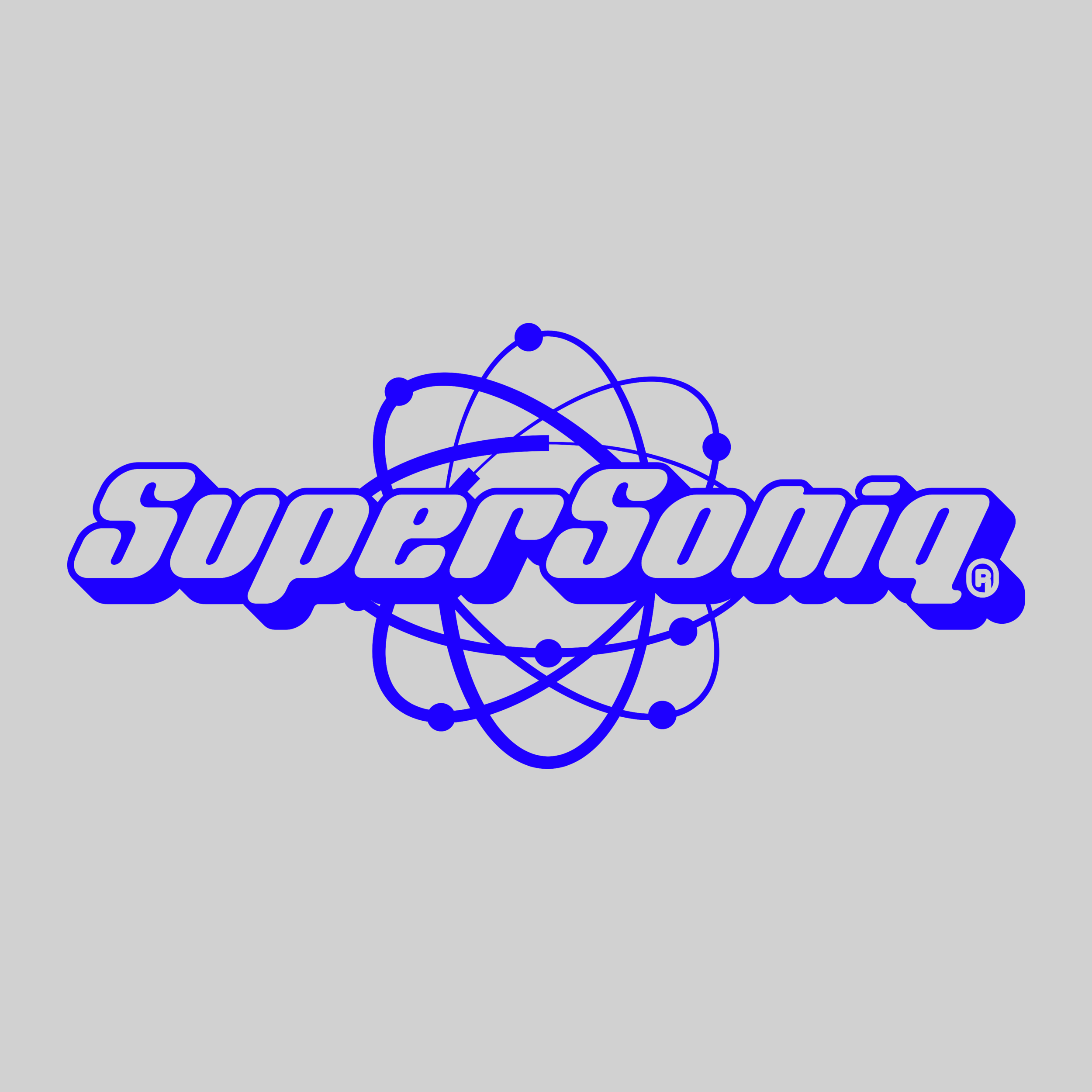 Hvnter 90年代复古Y2K灵感字体符号 SUPERSONIQ TYPEFACE 设计素材 sucaiwan.com