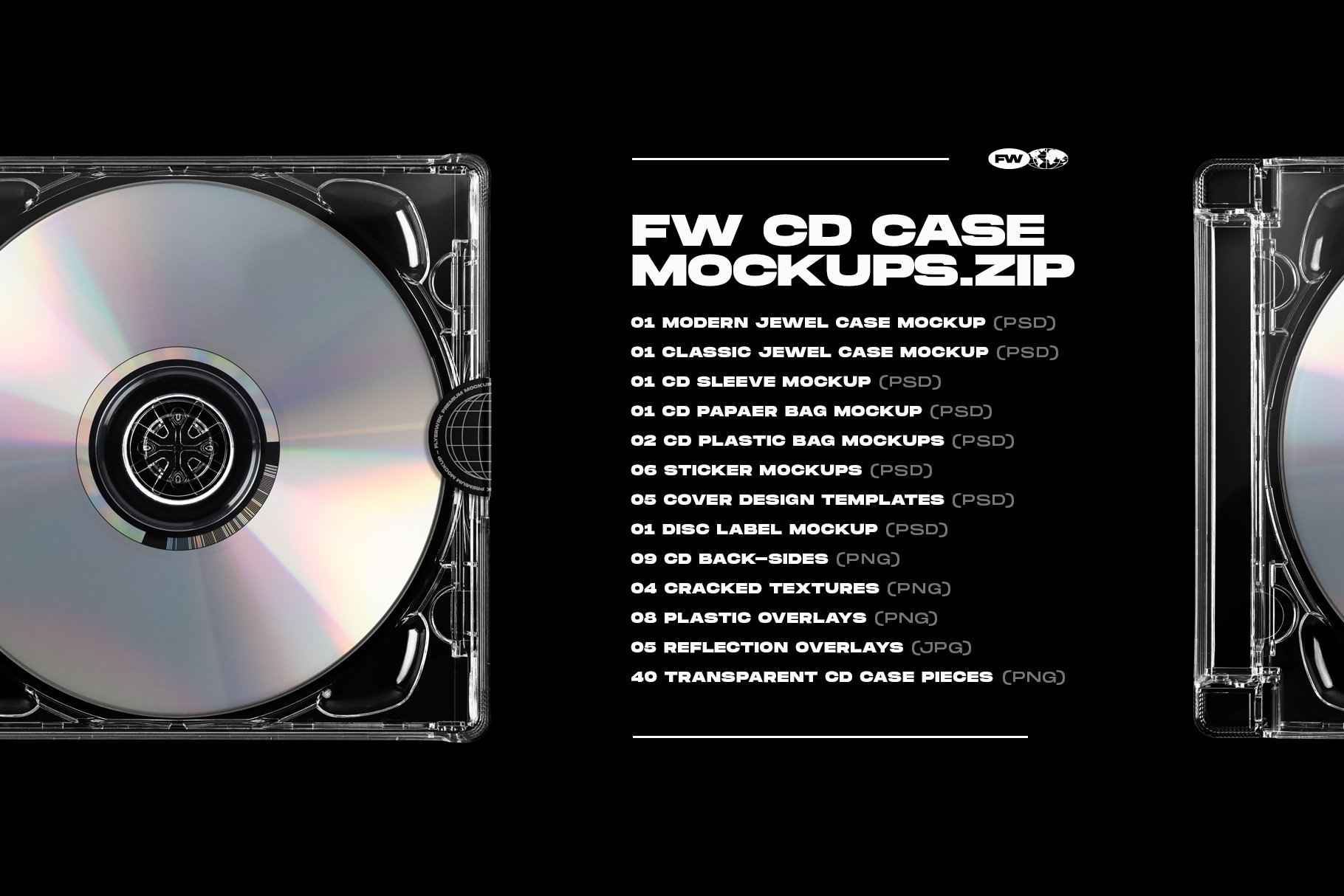 Flyerwrk 现代CD套样机塑料袋样机贴纸专辑封面光盘标签样机透明CD盒 CD Mockup Bundle 样机素材 第2张-素材湾丨精选海外优质设计素材资源 Flyerwrk 现代CD套样机塑料袋样机贴纸专辑封面光盘标签样机透明CD盒 CD Mockup Bundle 样机素材 sucaiwan.com