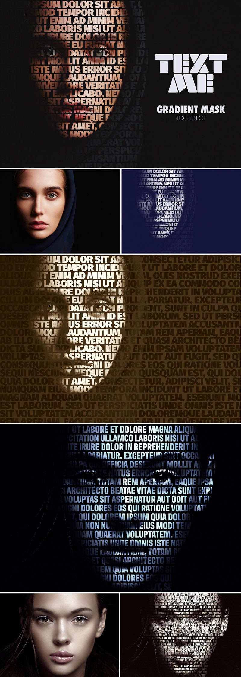 文字叠加蒙版滤镜效果PS图层样式 插件预设 sucaiwan.com